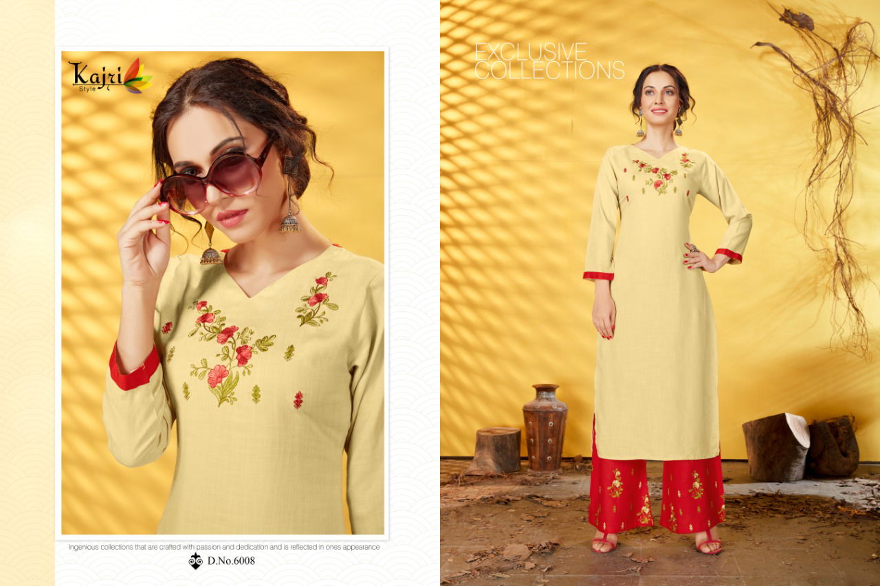 Kajri Noor 6 Hevay Rayon Designer Party Wear Kurti With Bottom Collection